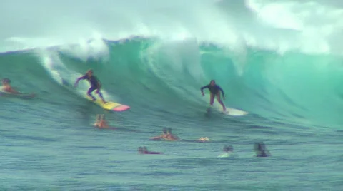 Pro Surfer 5, Honolua Bay  Stock Footage 1078978