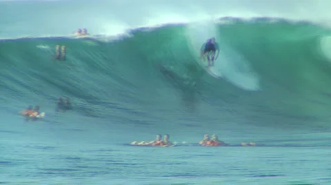 Pro Surfer 8, Honolua Bay  Stock Footage 1077974