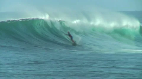 Pro Surfer 9, Honolua Bay  Stock Footage 1077921