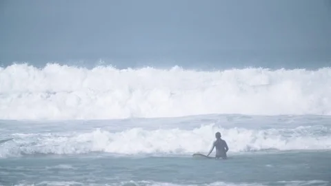 Pro Surfers Riding Waves Video stock 69965322