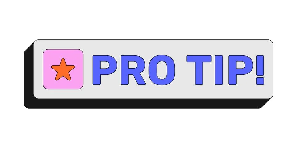 Pro tip rectangular UI web button Stockillustratie