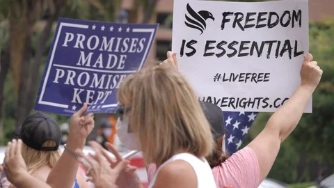 Pro Trump Protest During Lockdown Vídeos de archivo 130152560