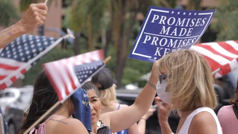 Pro Trump Protestors During Lockdown 스톡 동영상 130152644