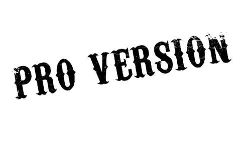 Pro Version rubber stamp Illustrazione stock