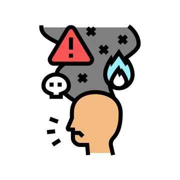 Proactive aggression color icon vector illustration Stock Illustration