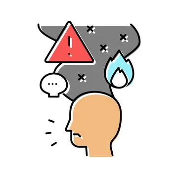 Proactive aggression color icon vector illustration Stock Illustration