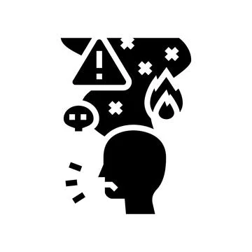 Proactive aggression glyph icon vector illustration Stock Illustration