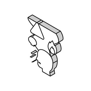 Proactive aggression isometric icon vector illustration Stock Illustration