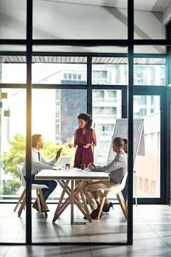 Proactive and productive - the ideal team. a group of colleagues having a Stock Photos