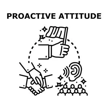 Proactive attitude developing business leadership and collaboration teamwork Stock Illustration