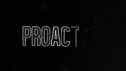 Proactive concept written on blackboard Stock Footage 145742659
