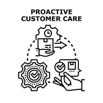 Proactive customer care delivering package tracking service Stockillustratie
