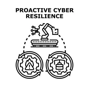 Proactive cyber resilience concept vector illustration イラスト素材