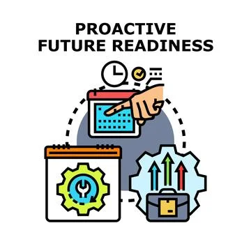 Proactive future readiness planning and strategic business development Stock Illustration