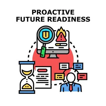 Proactive future readiness planning and risk management Stockillustratie