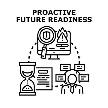 Proactive future readiness planning and risk management 스톡 일러스트