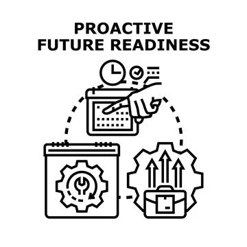 Proactive future readiness planning and strategic business development Stock Illustration