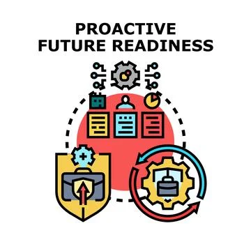 Proactive future readiness planning for business strategy Stock Illustration