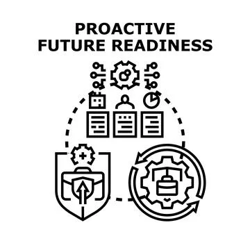 Proactive future readiness planning for business strategy Stock Illustration