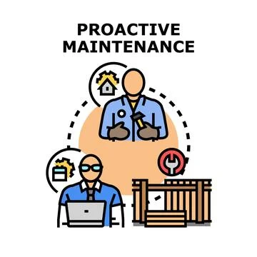 Proactive maintenance strategy planning and implementation concept イラスト素材