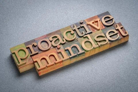 Proactive mindset, approach to life characterized by taking initiative, ant.. Stock Photos