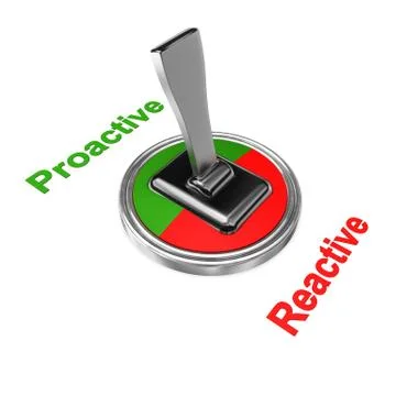 Proactive reactive Stock Illustration