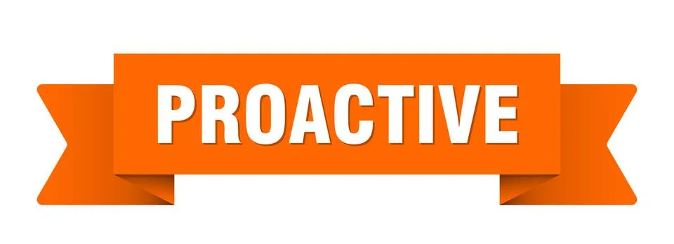 Proactive ribbon isolated on transparent background. proactive ribbon 스톡 일러스트