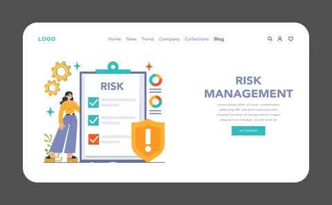 Proactive Risk Management concept. Flat vector illustration. Stock Illustration