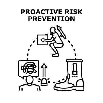 Proactive risk prevention planning for safety and health at work Stock Illustration