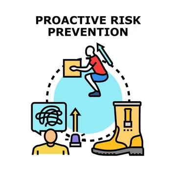 Proactive risk prevention planning for safety and health at work Stock Illustration
