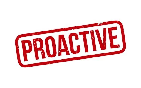 Proactive Stamp. Proactive Rubber grunge Stamp Seal Stock Illustration