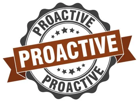 Proactive stamp. sign. seal Stock Illustration
