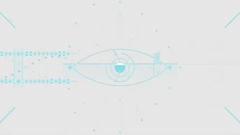 Probabilistic Streamlined HUD Cybernetic Interface: Master UI Screen : 4K Alpha Stock Footage 332942570