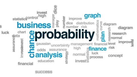 Probability animated word cloud, text de... | Stock Video | Pond5