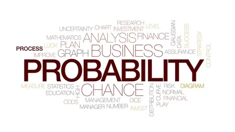 Probability animated word cloud, text de... | Stock Video | Pond5