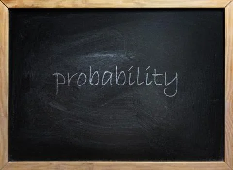 Probability Text On School Board Stock Photos