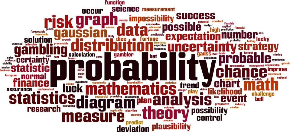 Probability word cloud Stock Illustration