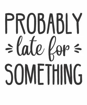 Probably Late for Something (2) Stock Illustration