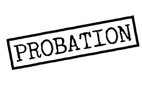 Probation black rubber stamp イラスト素材