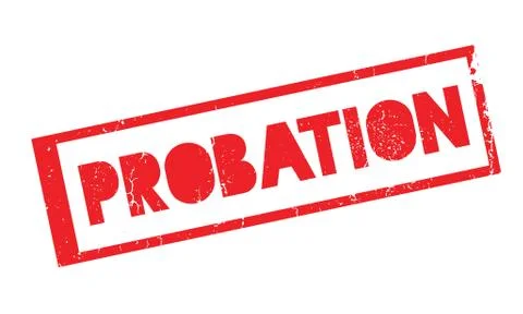 Probation rubber stamp 스톡 일러스트