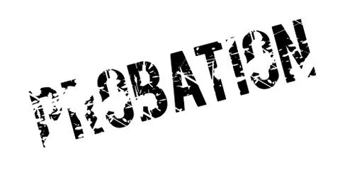 Probation rubber stamp Illustrazione stock