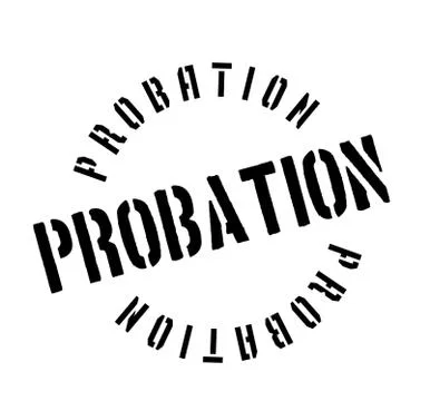 Probation rubber stamp Illustrazione stock