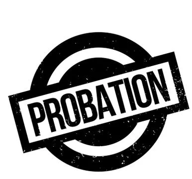 Probation rubber stamp Stock Illustration