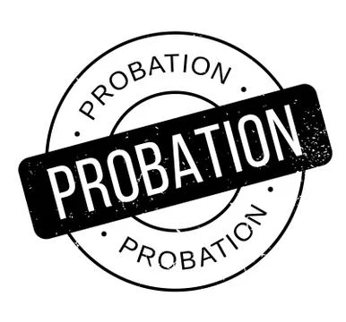 Probation rubber stamp Stock Illustration