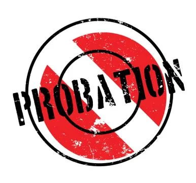 Probation rubber stamp Stock Illustration
