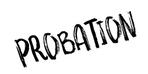 Probation rubber stamp Stock Illustration