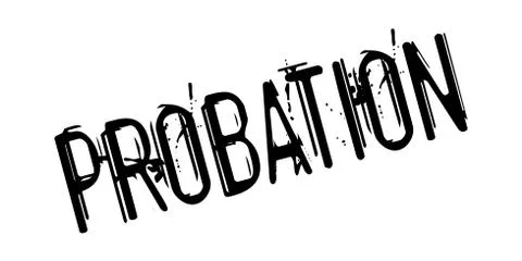 Probation rubber stamp Stock Illustration