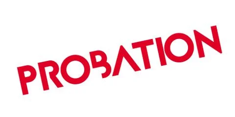 Probation rubber stamp Stock Illustration