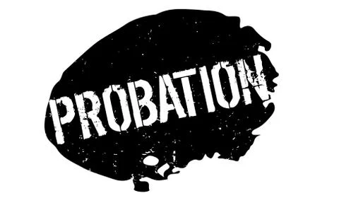Probation rubber stamp Stock Illustration