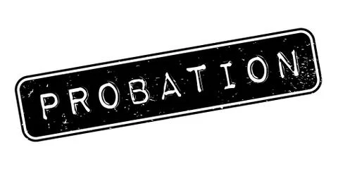 Probation rubber stamp Illustrazione stock
